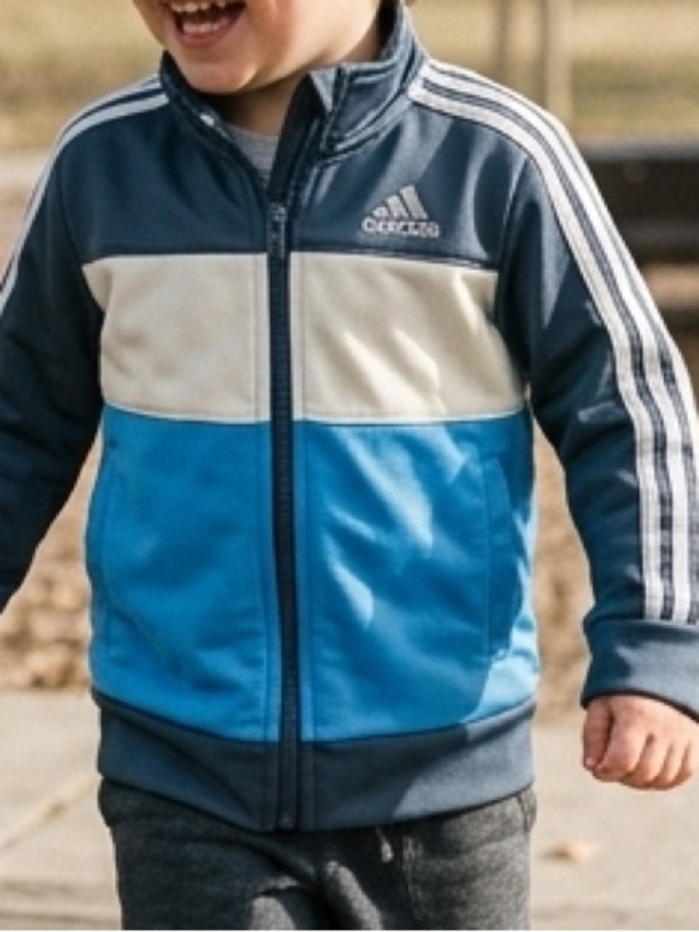 Adidas Kids Two-Tone Blue Jacket